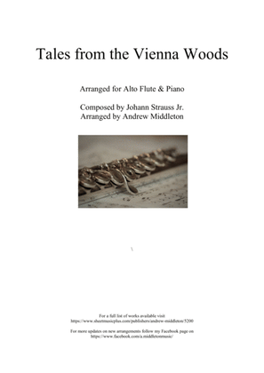 Tales from the Vienna Woods arranged for Alto Flute and Piano