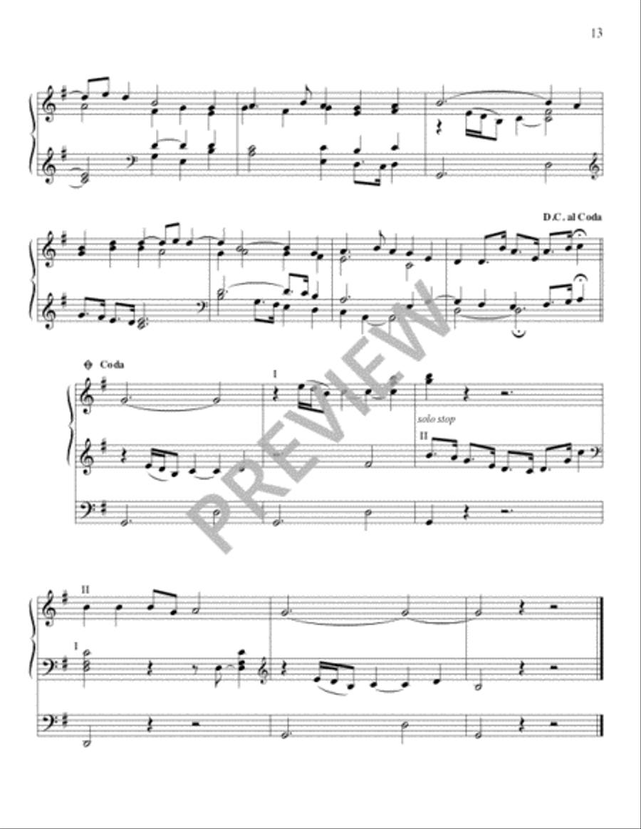 Ten Seasonal Hymn Tune Preludes for the Church Year Organ scores gallery preview page 14
