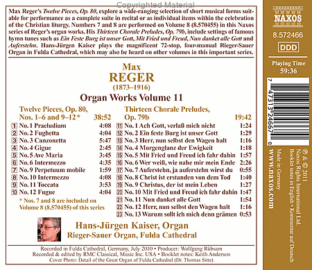 Volume 11: Reger Organ Works image number null