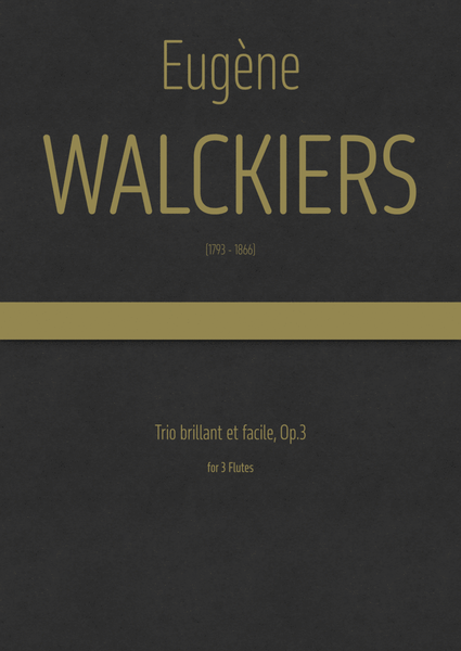 Walckiers - Trio brillant et facile for 3 Flutes, Op.3 image number null