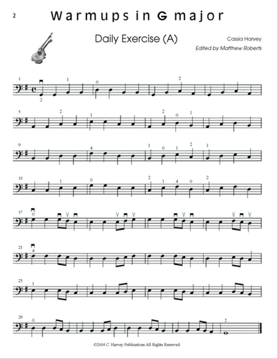 Warming Up for Bass, Book One Double Bass scores gallery preview page 2