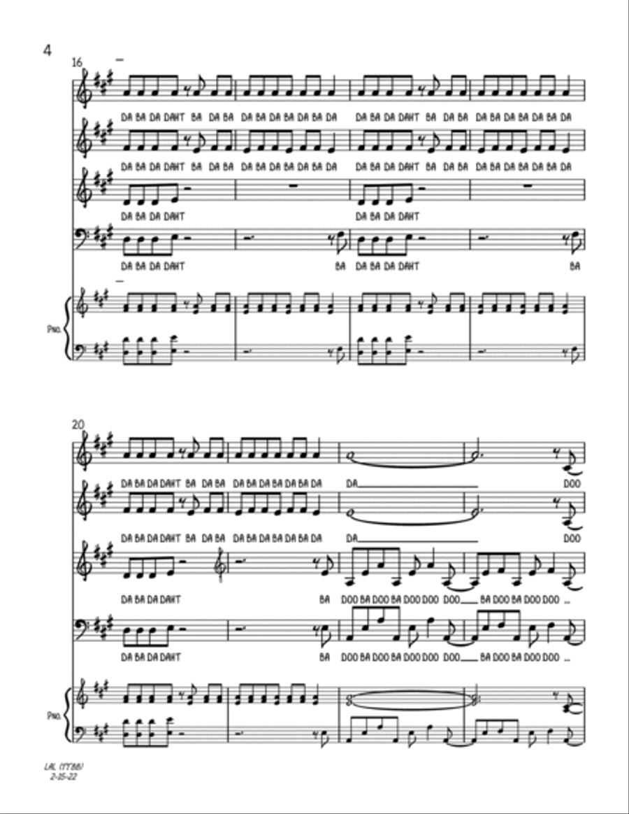 Linus And Lucy TTBB scores gallery preview page 4