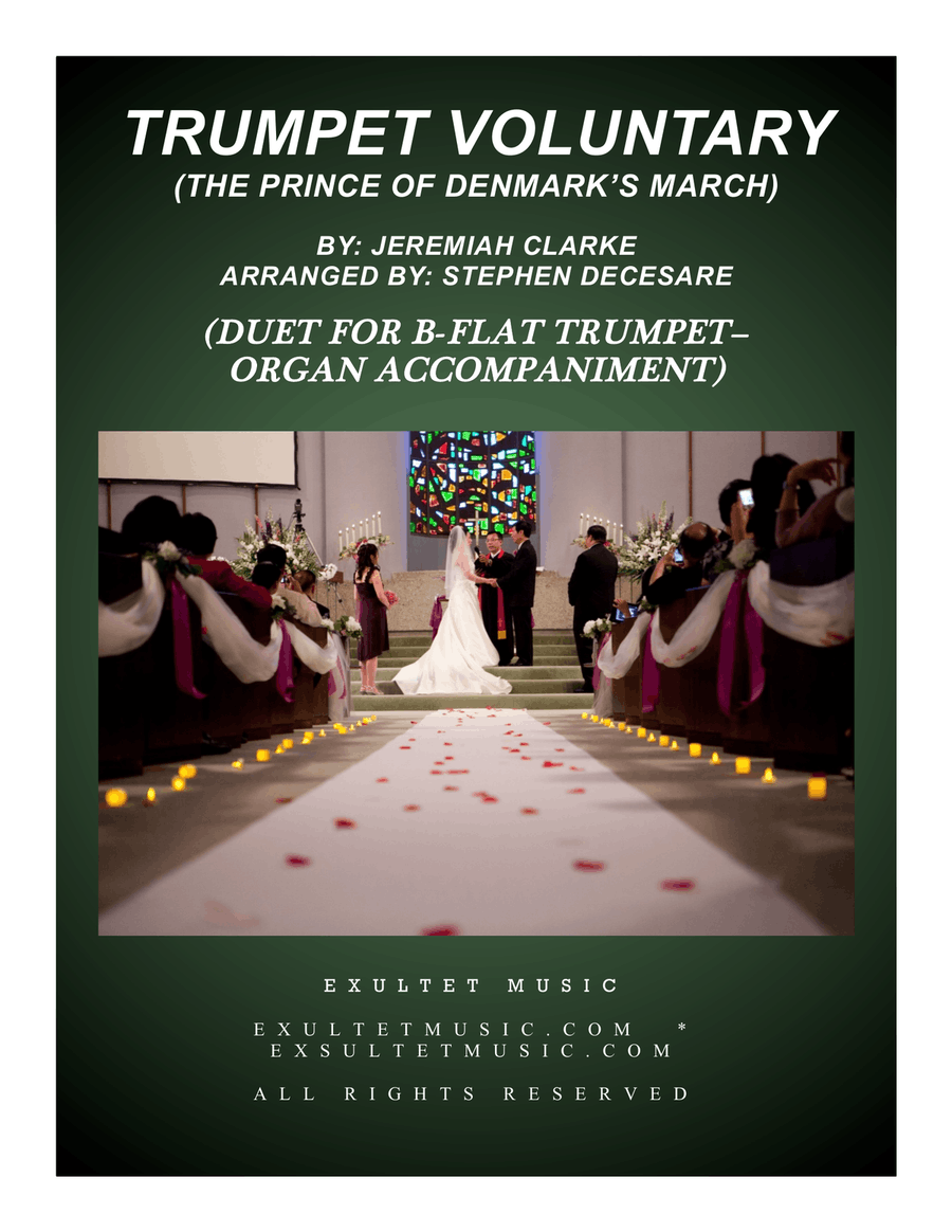 Trumpet Voluntary (Duet for Bb-Trumpet - Organ Accompaniment) Trumpet Duet scores gallery preview page 1