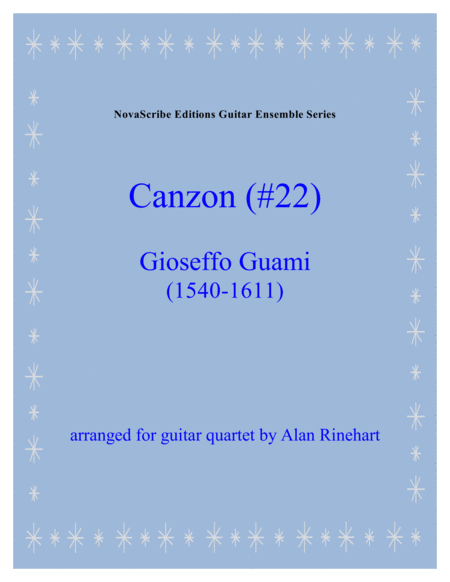 Canzon (#22) arr. for guitar quartet