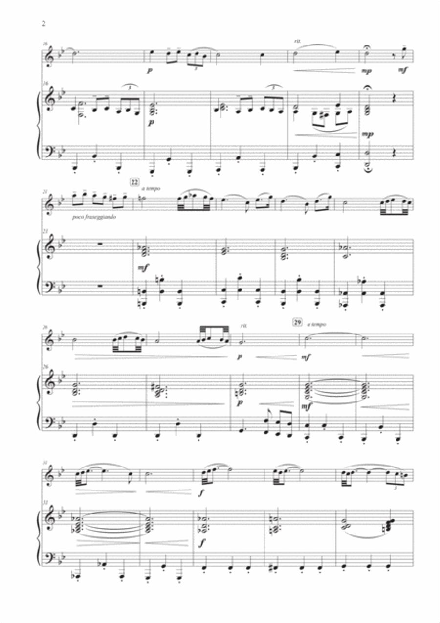 Albinoni's Adagio for Oboe and Piano Piano scores gallery preview page 3