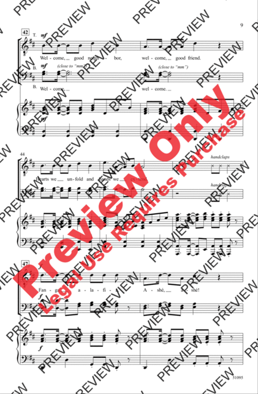 Fanga Alafia Fanga Alafia Men's Choir scores gallery preview page 9