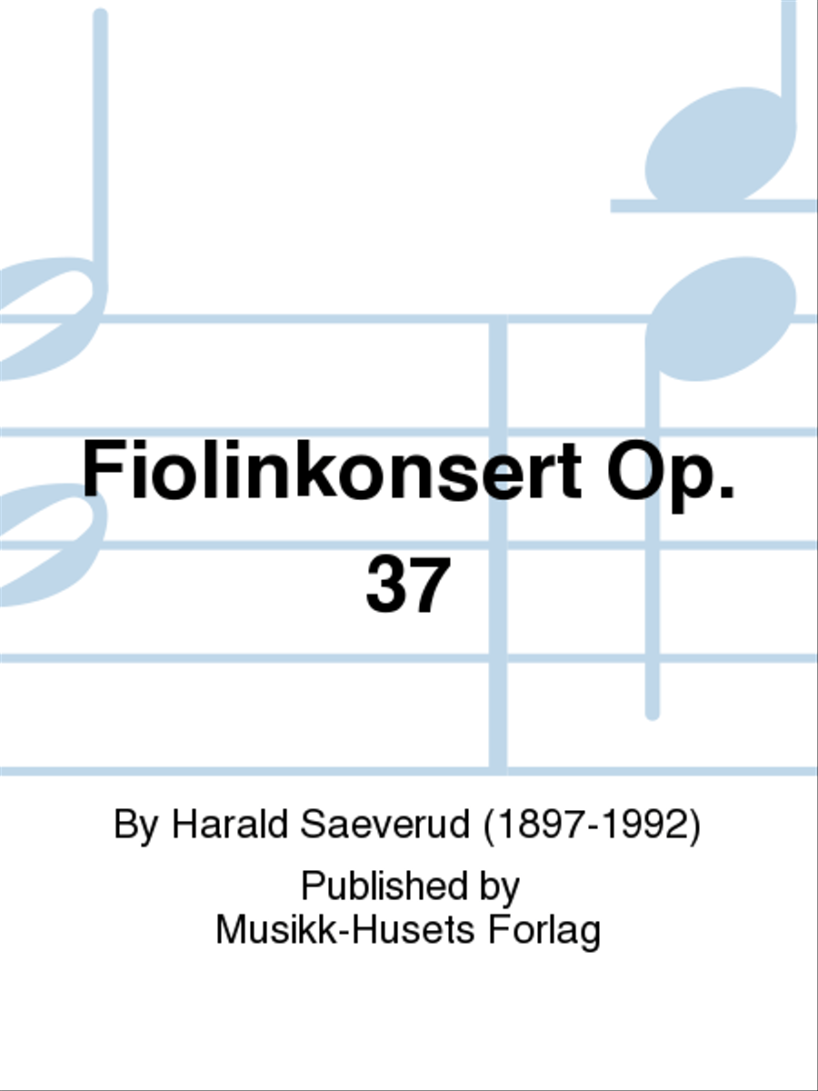 Fiolinkonsert Op. 37 Score scores gallery preview page 1