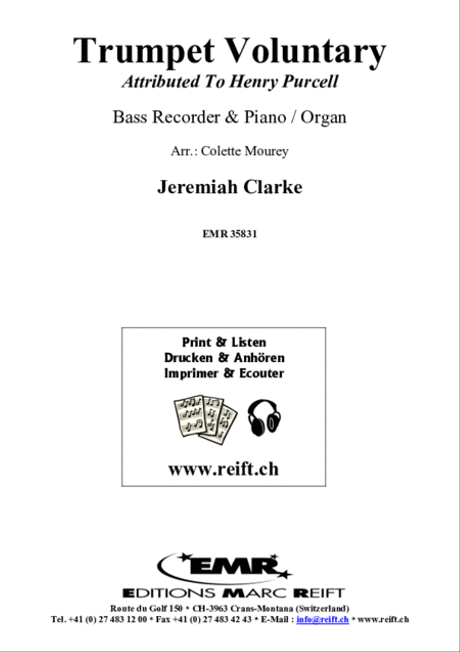 Trumpet Voluntary Bass Recorder scores gallery preview page 2