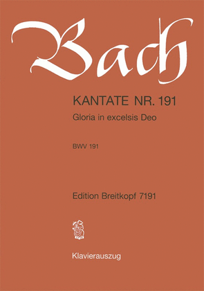 Book cover for Cantata BWV 191 "Gloria in excelsis Deo"