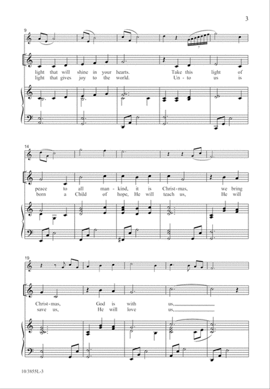 We Bring His Light Unison Choir scores gallery preview page 4