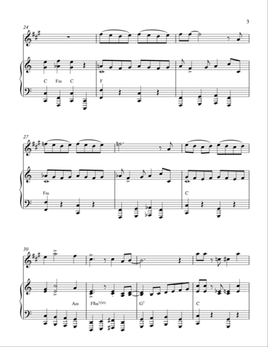 The Flapper;s Ball: Alto Sax & Piano Woodwind Duet scores gallery preview page 3