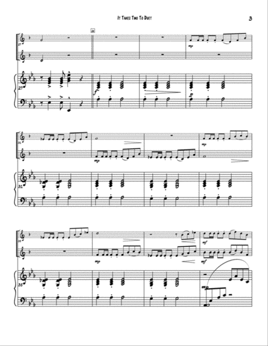 It Takes Two to Duet Trumpet Duet scores gallery preview page 4