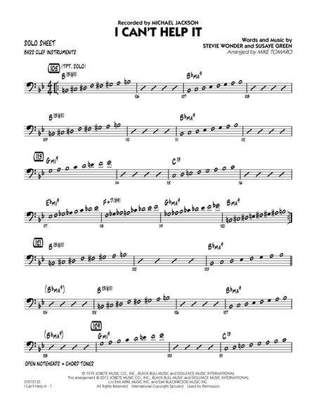 I Can't Help It - Bass Clef Solo Sheet