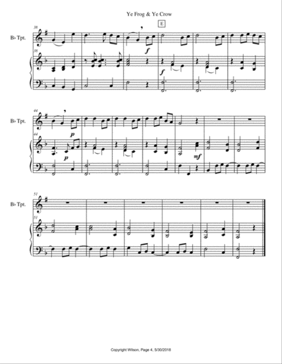 Hunters and Game Trumpet Solo scores gallery preview page 5