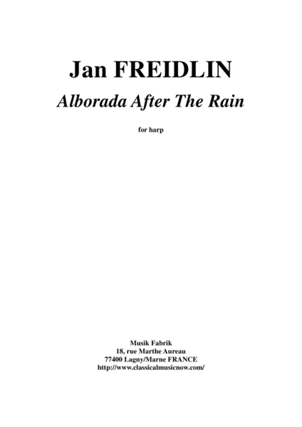 Jan Freidlin: Alborada After The Rain for harp
