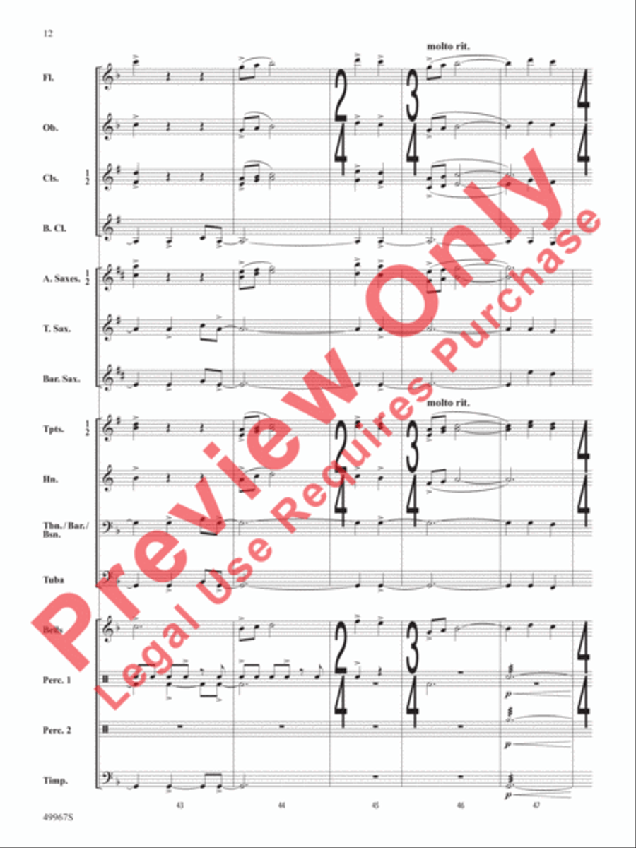 Once Upon a Time Signature Concert Band scores gallery preview page 13