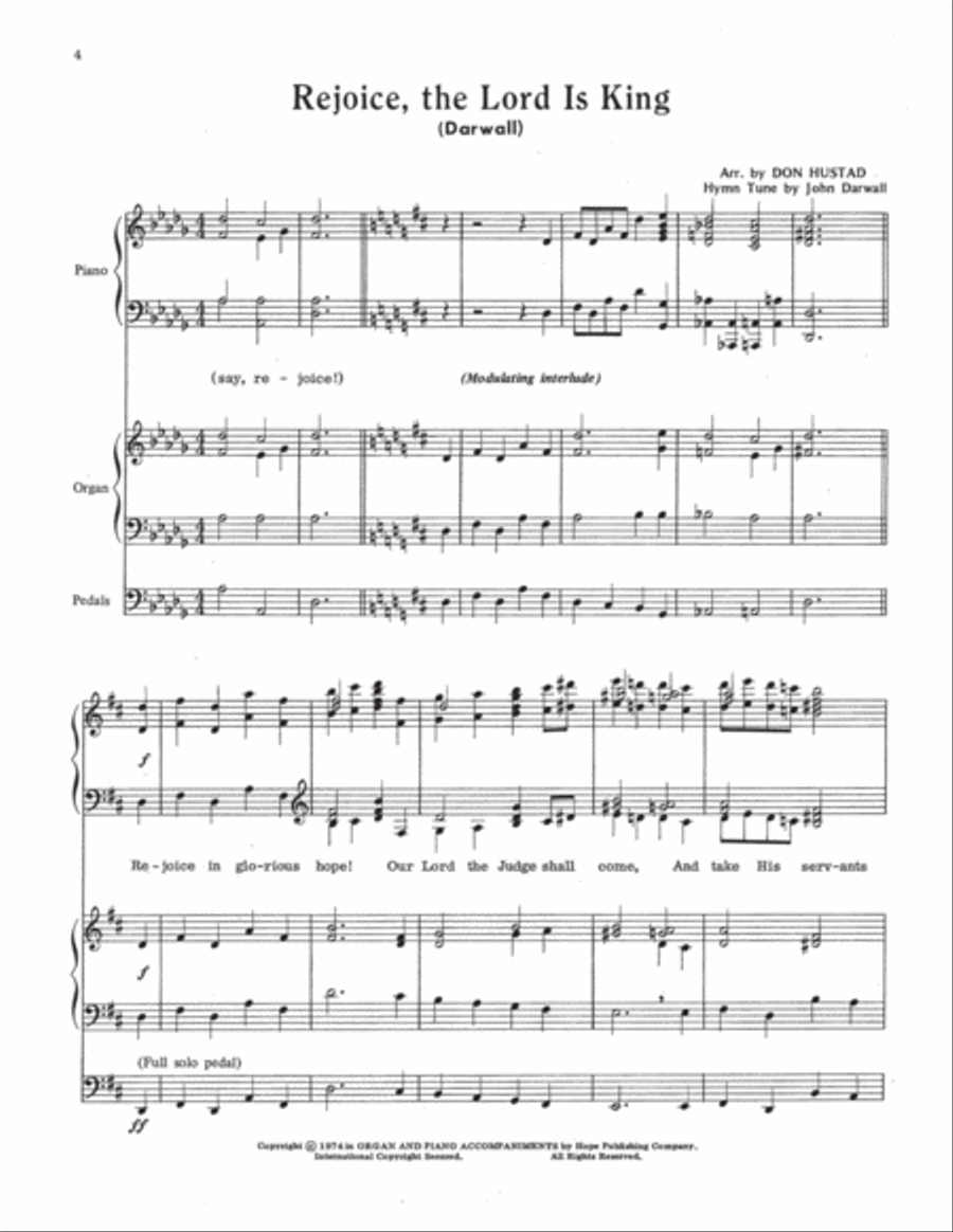 Organ-Piano Accomp. for Congregational Hymns-Digital Download Organ scores gallery preview page 6
