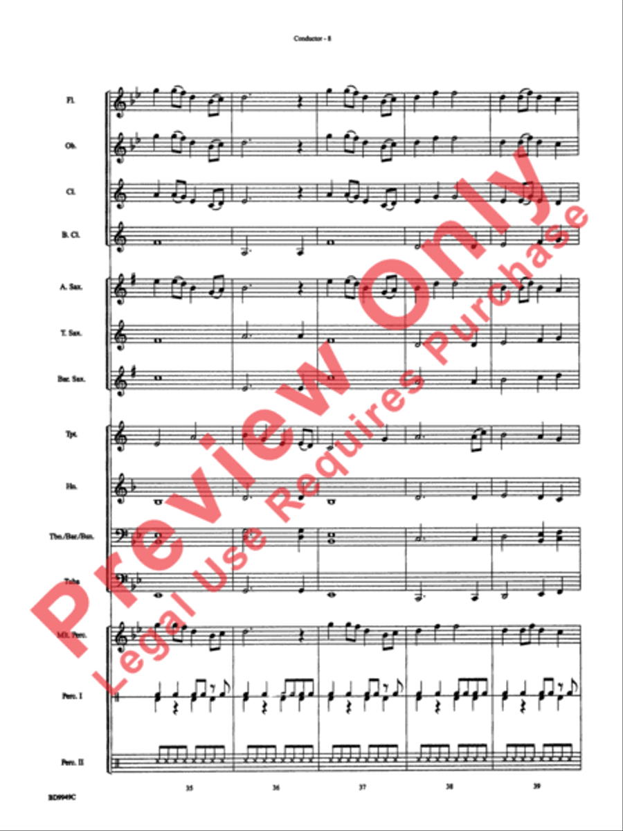 Ancient Spirits Concert Band scores gallery preview page 10