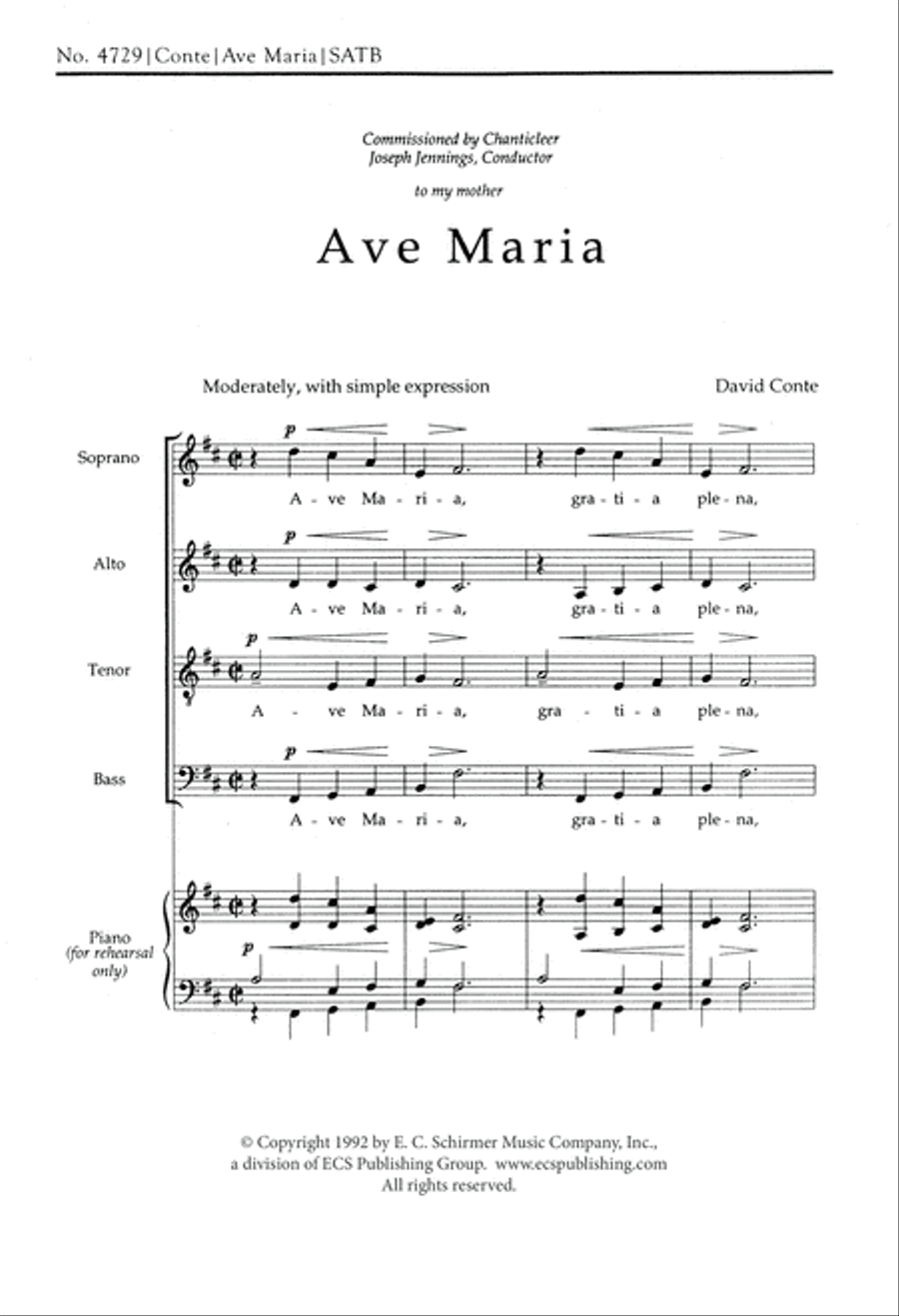 Ave Maria 4-Part scores gallery preview page 2
