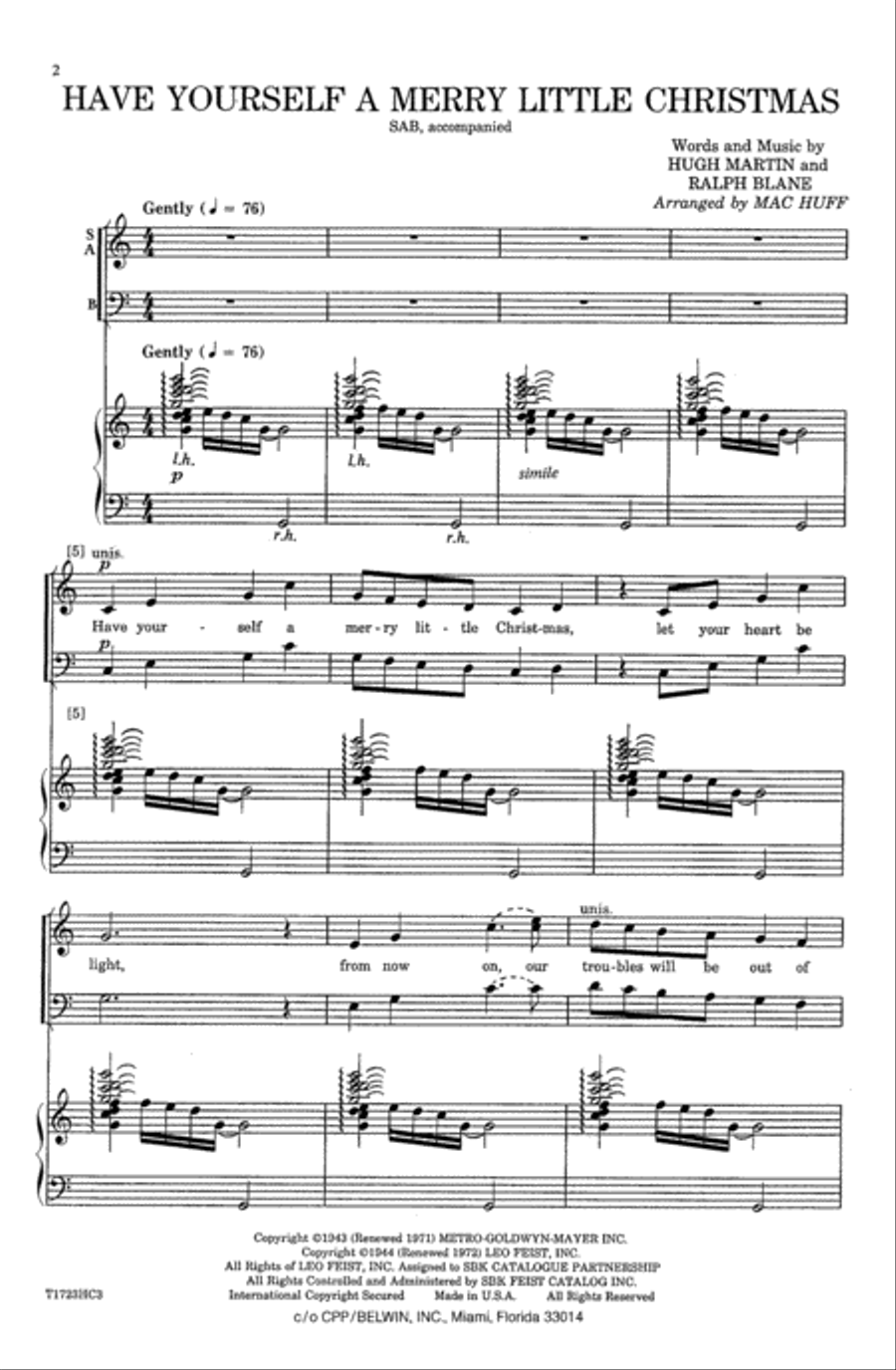 Have Yourself a Merry Little Christmas Choir scores gallery preview page 1