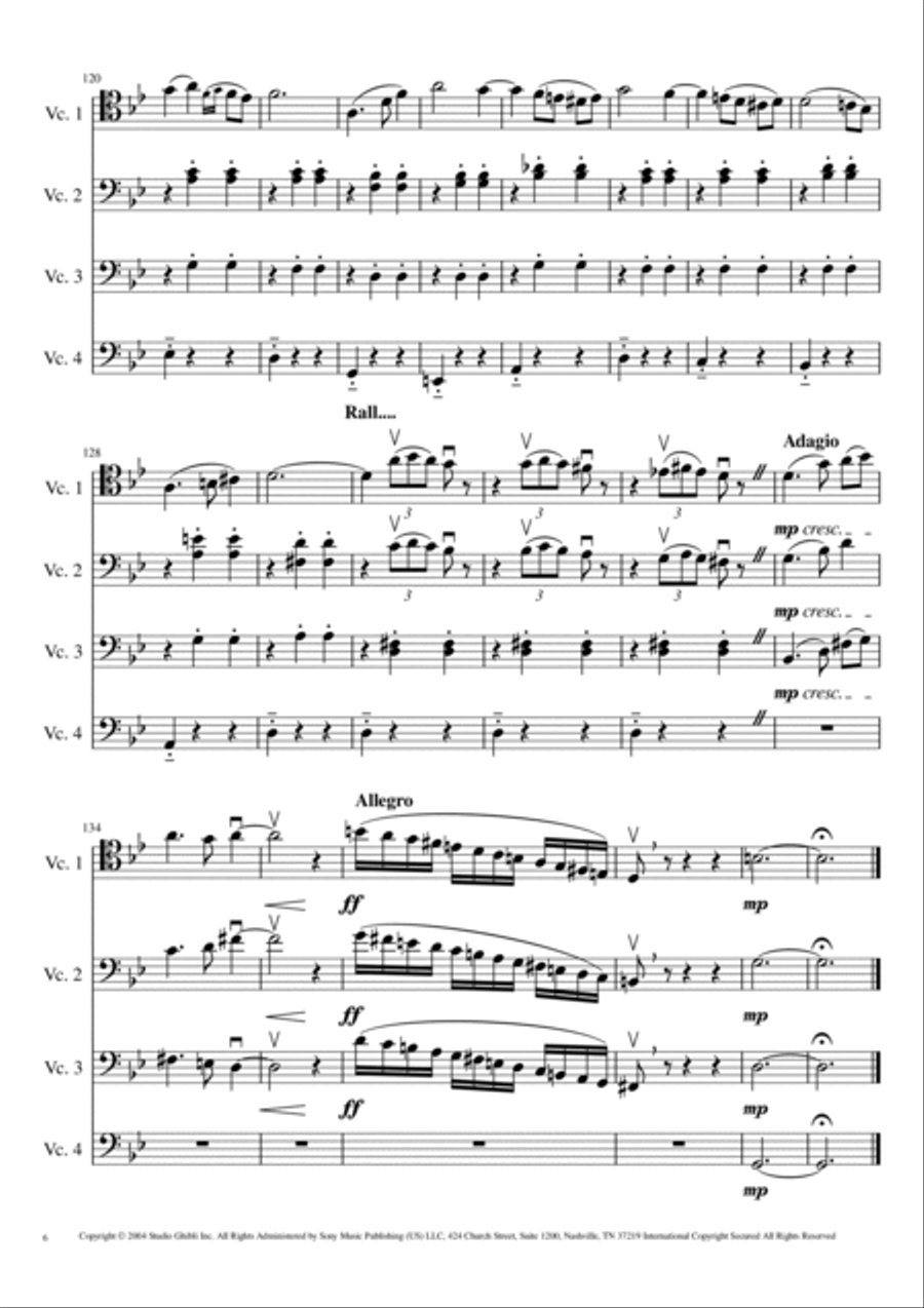 Merry-Go-Round Of Life Cello scores gallery preview page 6