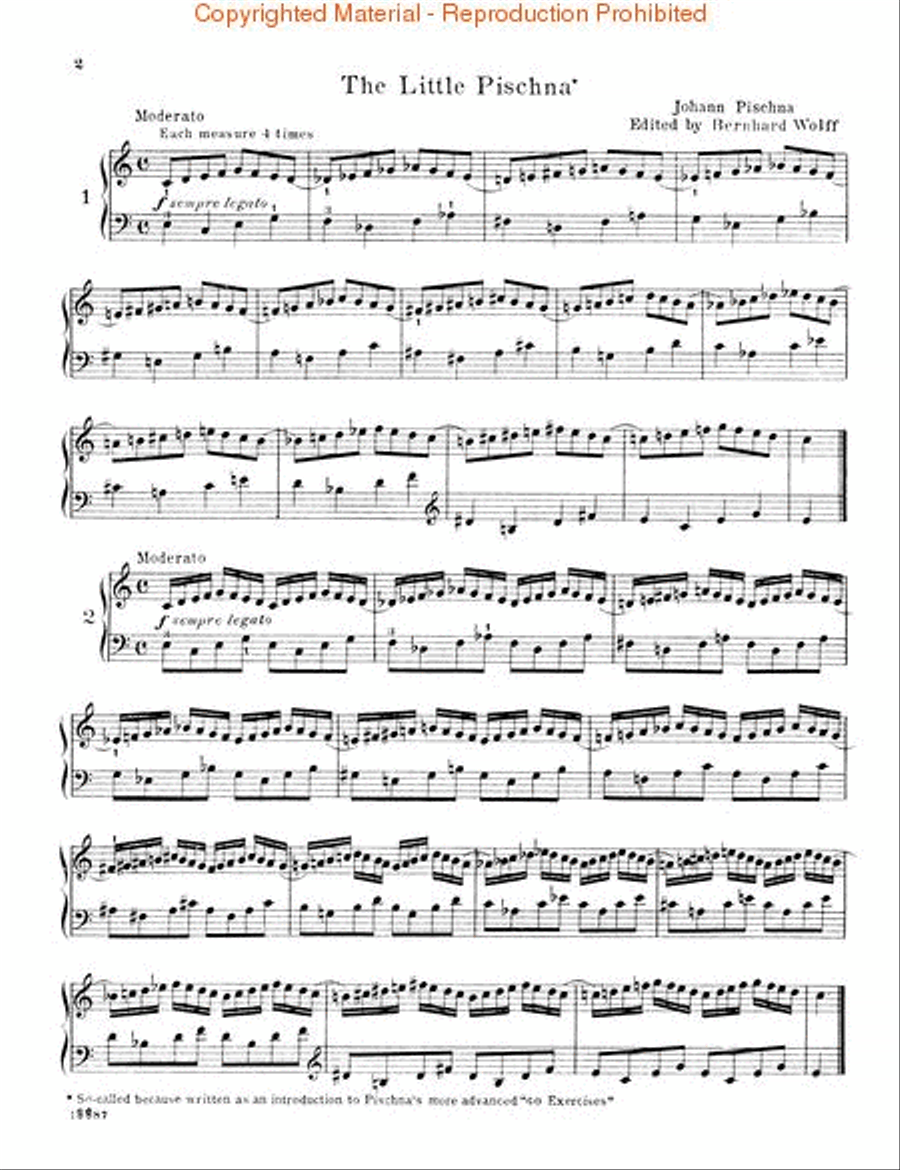 Little Pischna (48 Practice Pieces) Piano Method scores gallery preview page 2
