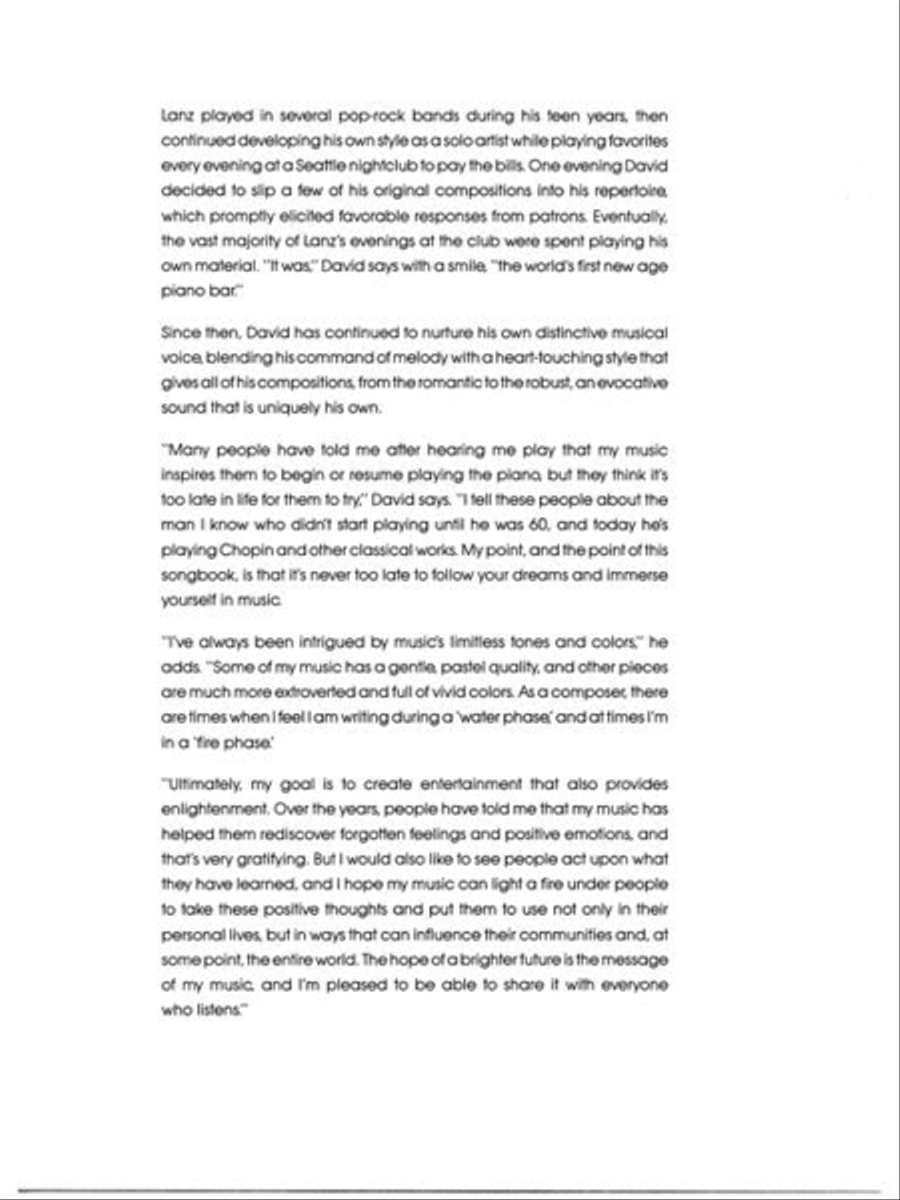 David Lanz – Solos for New Age Piano Piano Solo scores gallery preview page 6