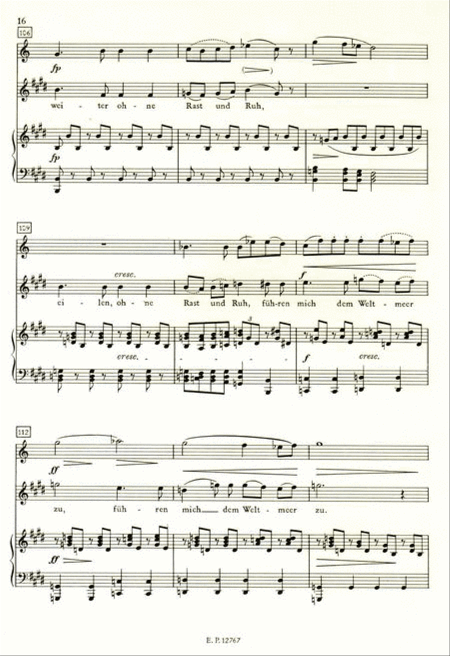 Auf dem Strom for Voice, French Horn and Piano Horn scores gallery preview page 3