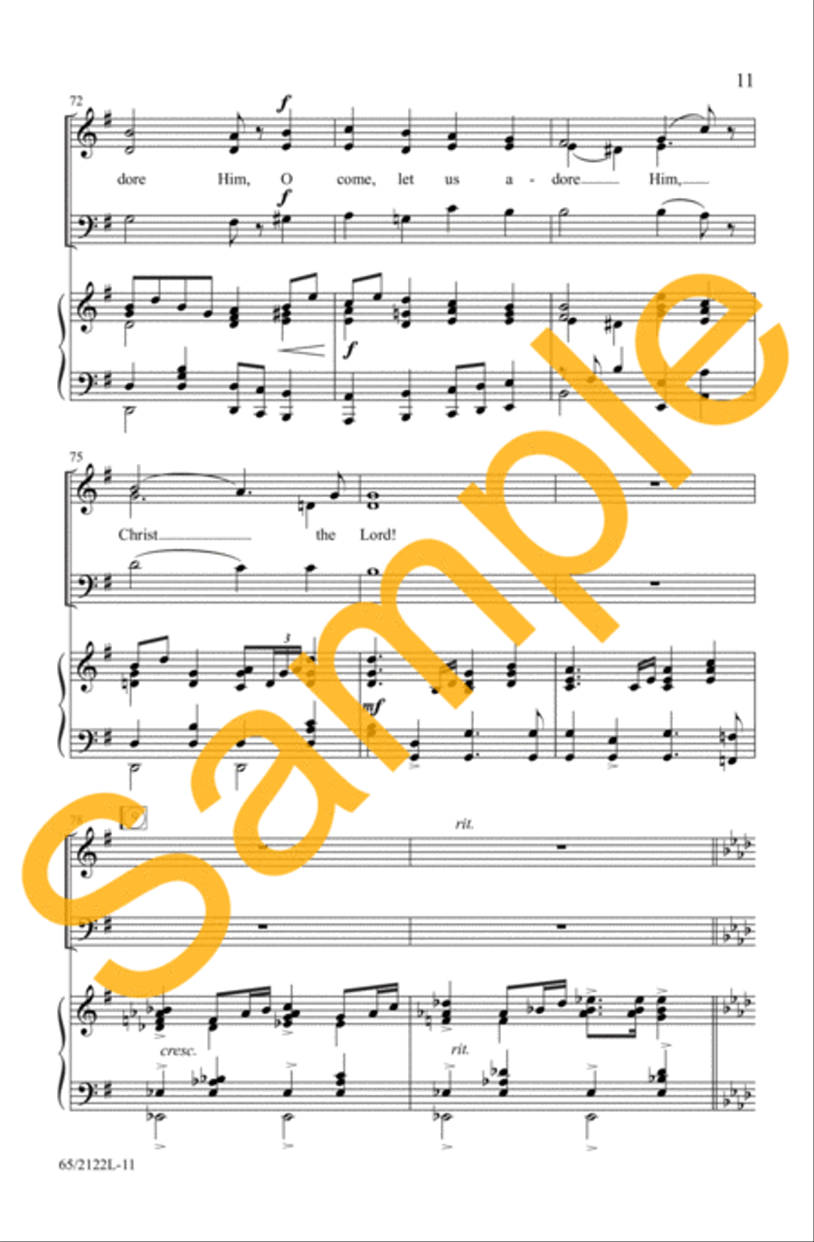 A New and Glorious Morn! 3-Part scores gallery preview page 9
