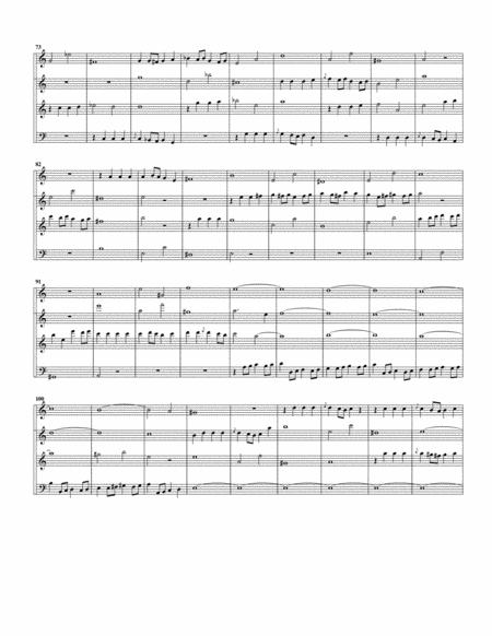Fugue from string quartet, Op.20, no.5 (arrangement for 4 recorders)