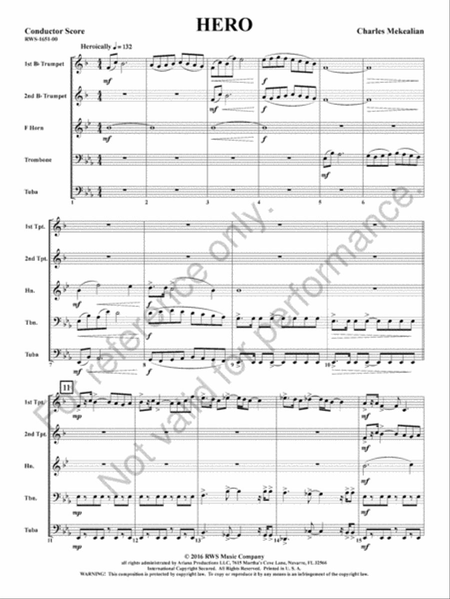 Hero Hero Brass Quintet scores gallery preview page 4