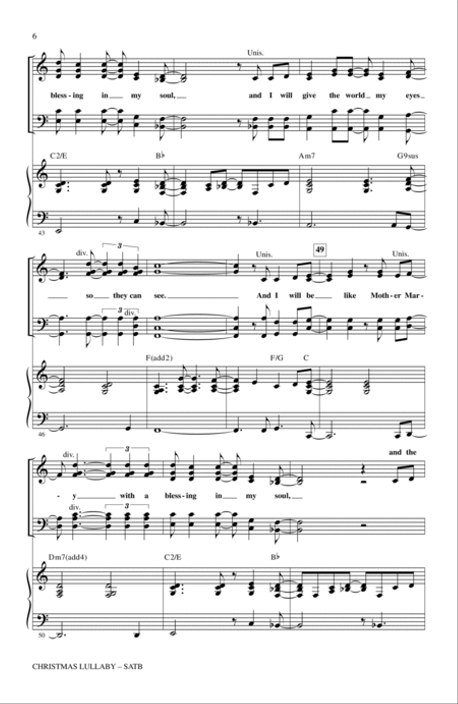 Christmas Lullaby (from Songs for a New World) (arr. Mac Huff) 4-Part scores gallery preview page 5