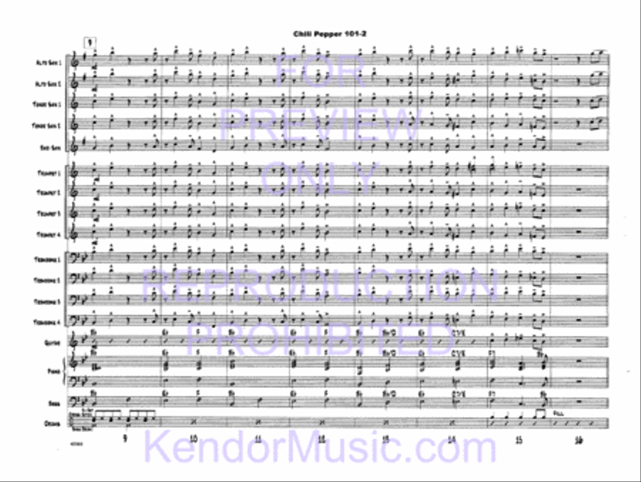 Chili Pepper 101 Jazz Ensemble scores gallery preview page 4