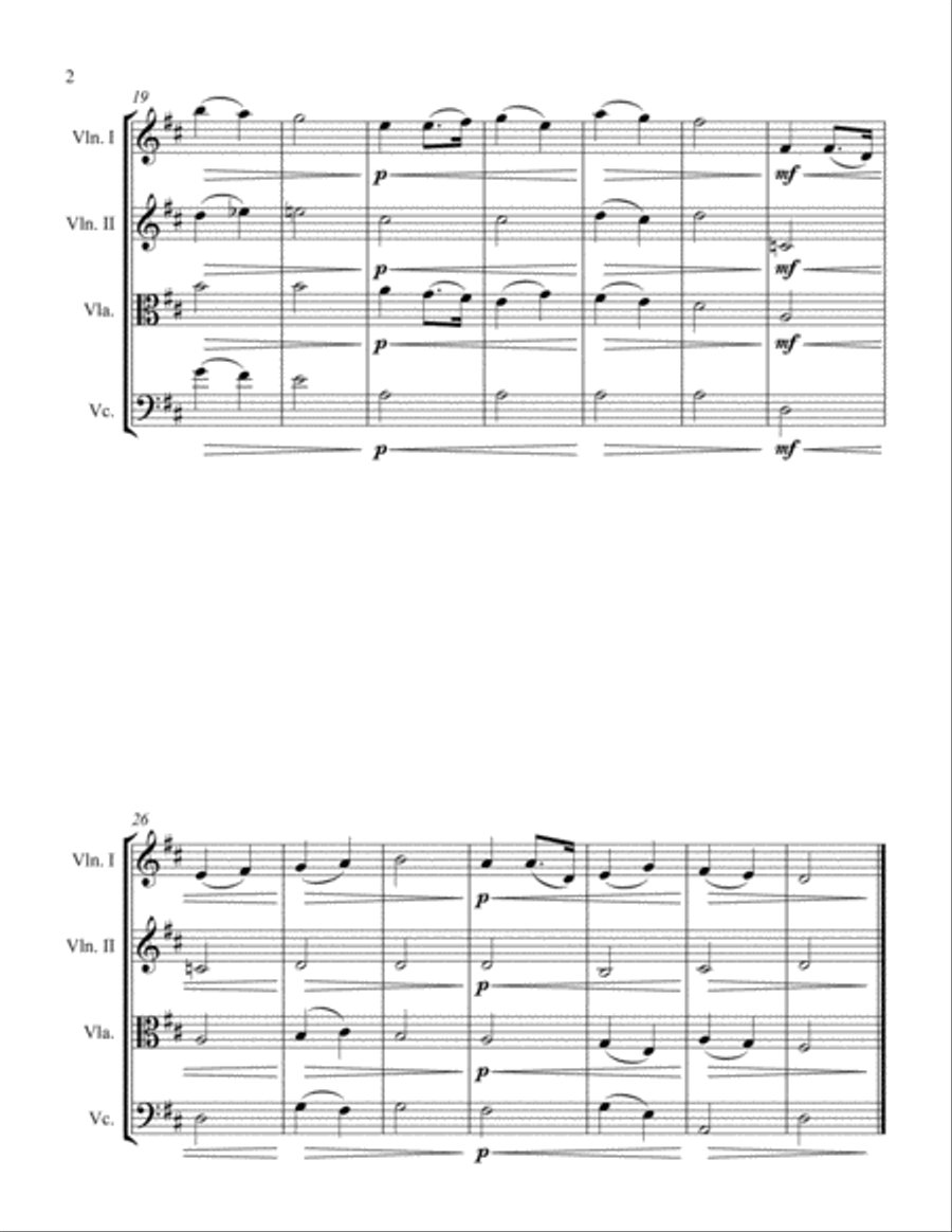 A Sweet Dream String Quartet scores gallery preview page 2