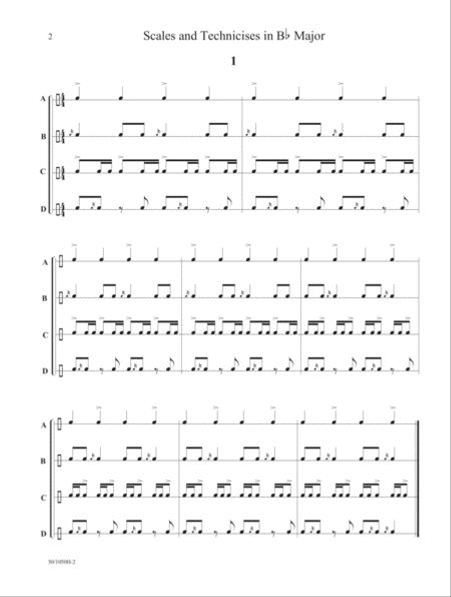 Technicises For Band Percussion Percussion scores gallery preview page 2