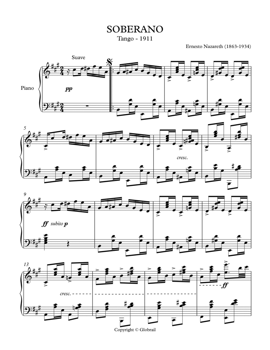 SOBERANO SOBERANO Piano Solo scores gallery preview page 1