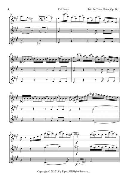 Trio for Three Flutes, Complete Score image number null