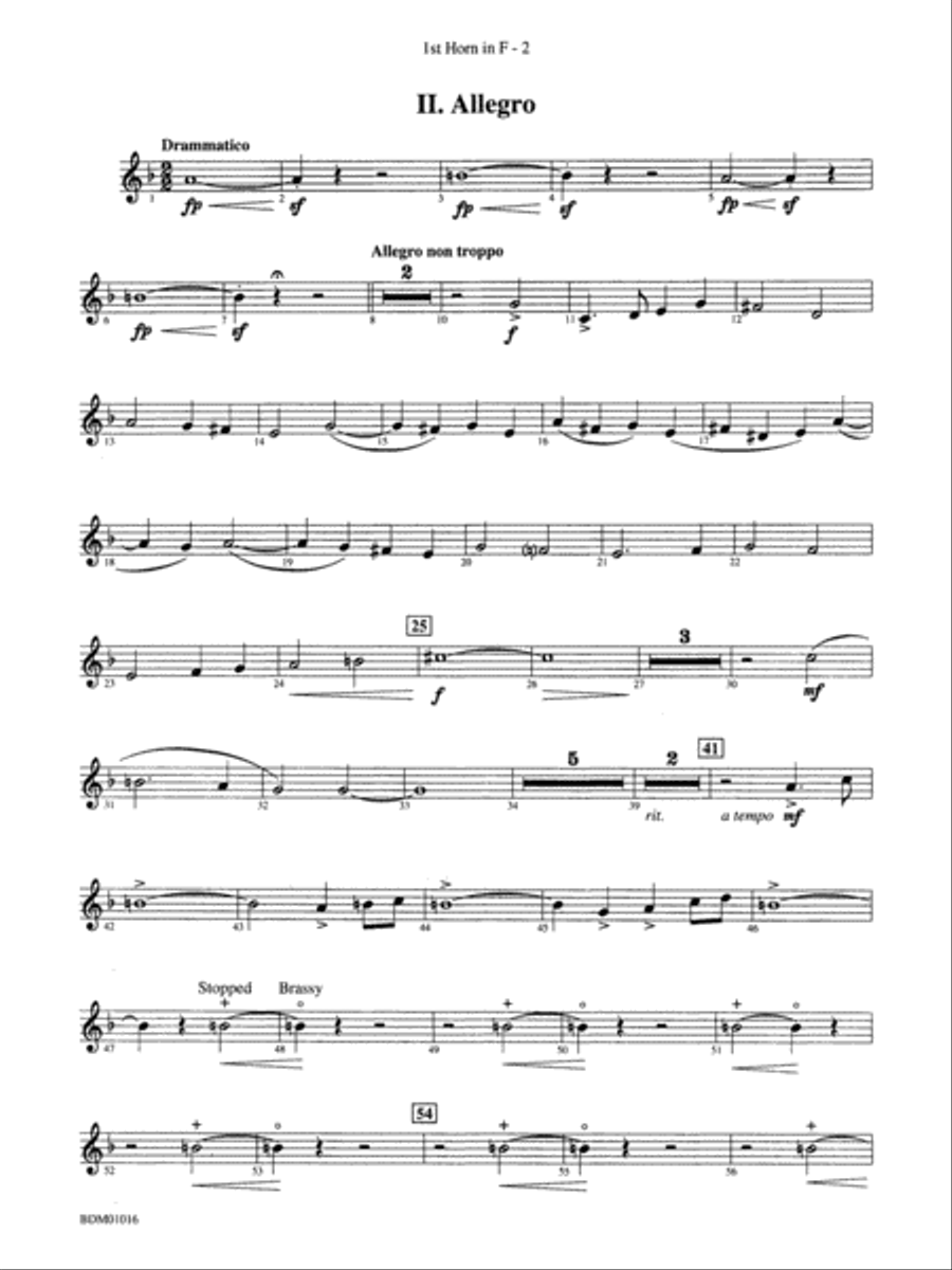 Fanfare and Allegro: 1st F Horn Concert Band scores gallery preview page 2