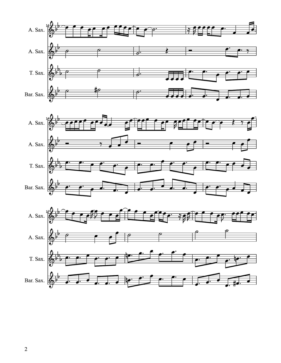 It's Been So Long Woodwind Quartet scores gallery preview page 2