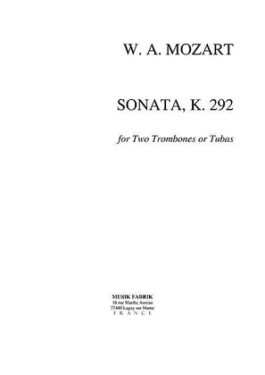 Sonate K. 292