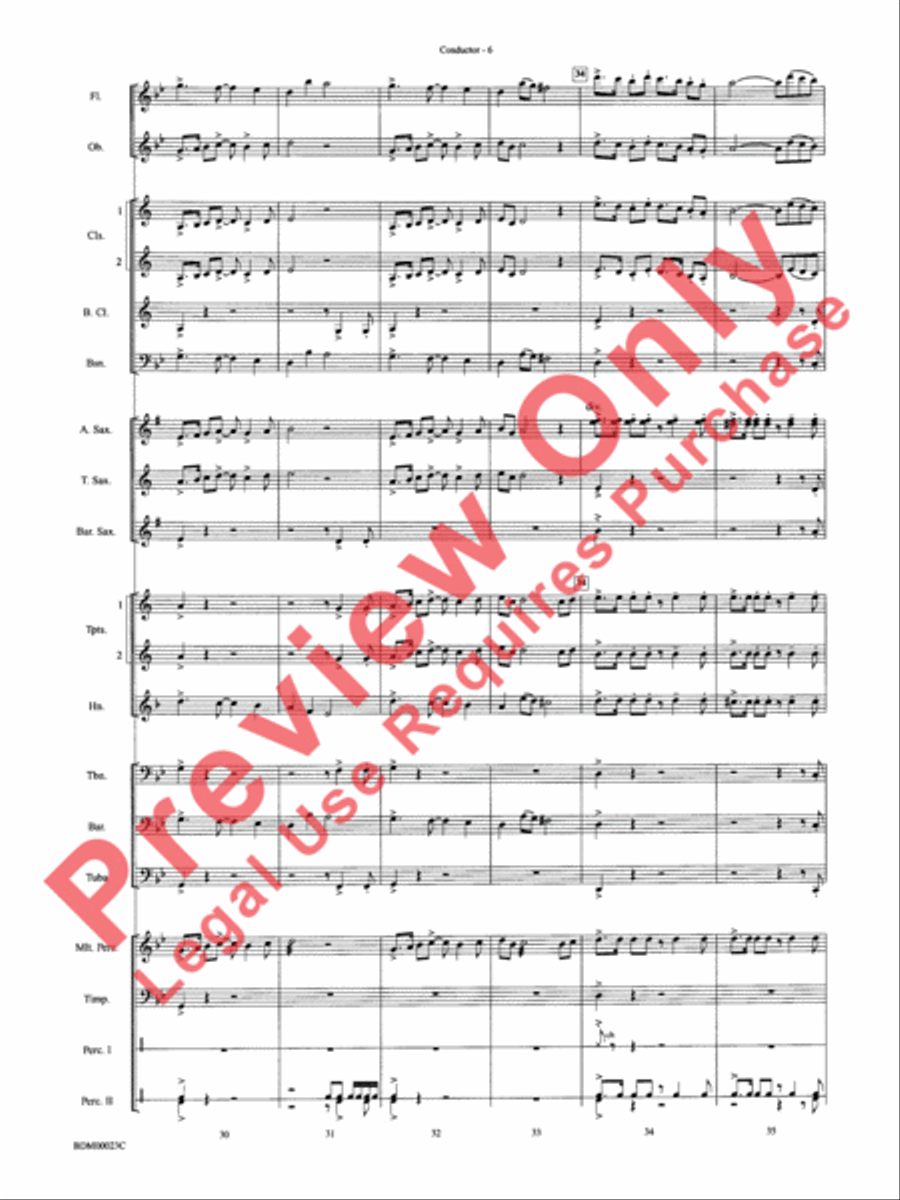 Under the Rice Moon Under the Rice Moon Concert Band scores gallery preview page 9