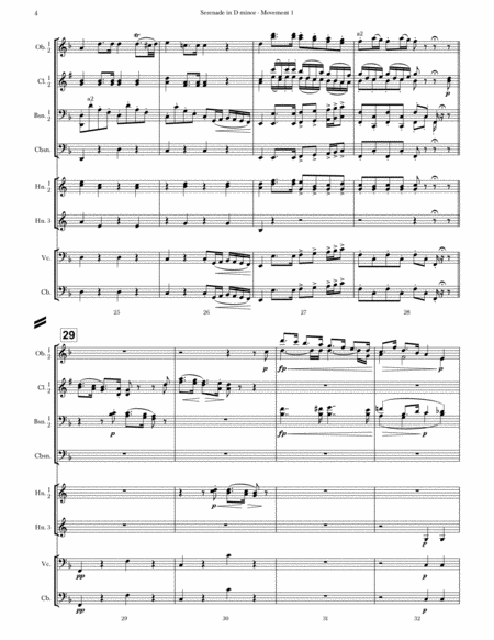 Serenade in D Minor, 1st Movement (Score & Parts) image number null