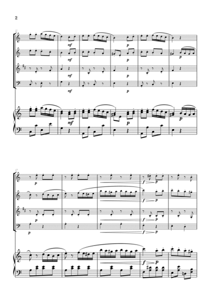 Rondo Alla Turca (Turkish March) | Woodwind Quartet sheet music with piano accompaniment image number null
