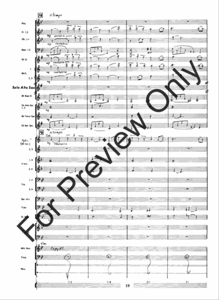 Fantasia For Alto Saxophone Concert Band Concert Band scores gallery preview page 21