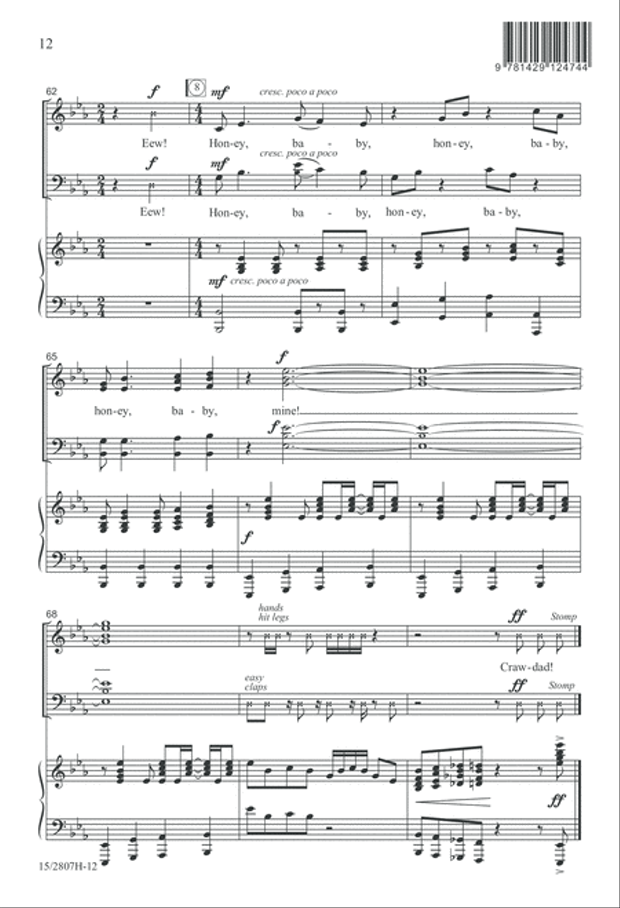 The Crawdad Song The Crawdad Song 4-Part scores gallery preview page 13