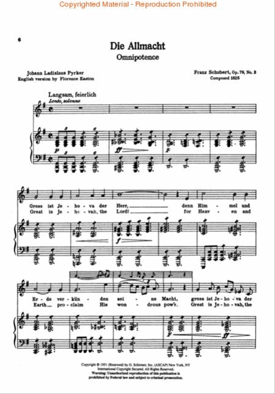 50 Selected Songs by Schubert, Schumann, Brahms, Wolf & Strauss Schirmer Library of Classics Vol1755 Voice scores gallery preview page 3