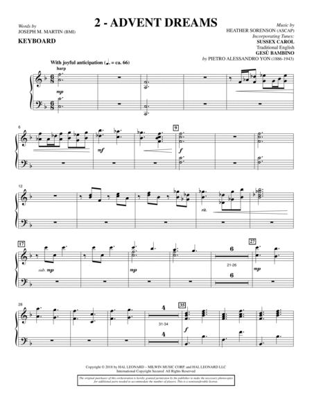 Christmas Dreams (A Cantata) - Keyboard