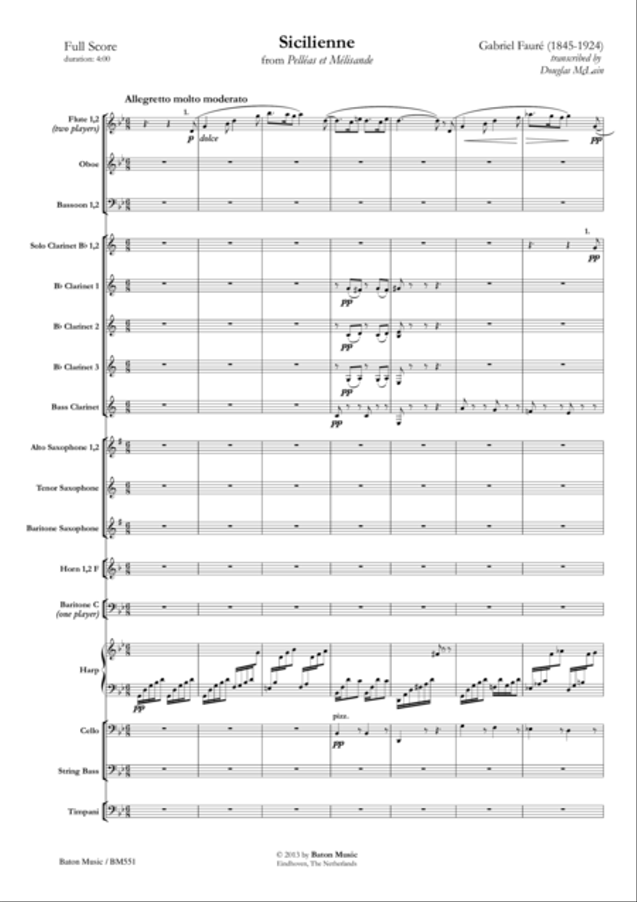 Sicilienne Sicilienne Concert Band scores gallery preview page 2