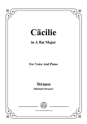 Book cover for Richard Strauss-Cäcilie in A flat Major,for Voice and Piano