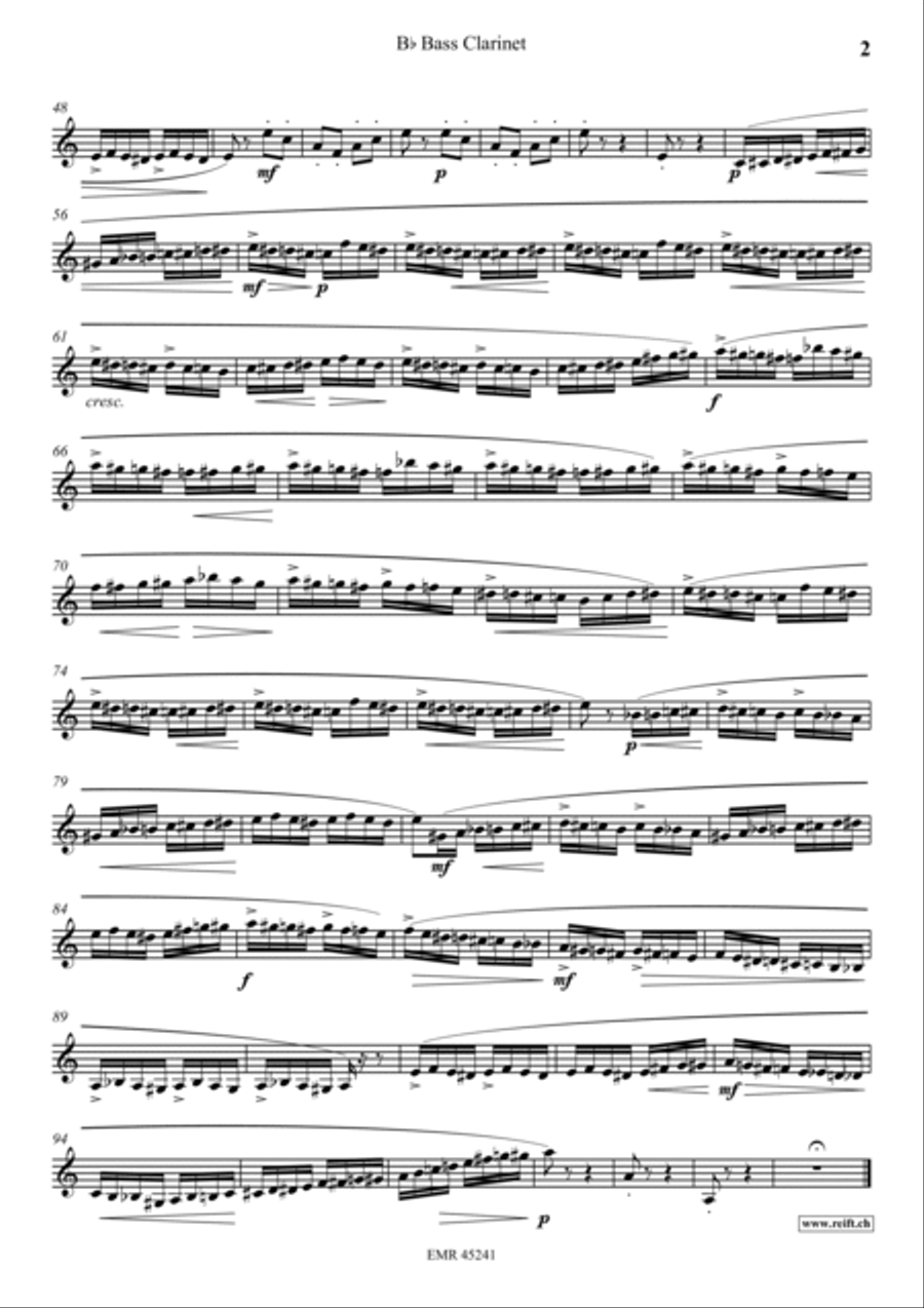 The Flight Of The Bumble Bee Bass Clarinet scores gallery preview page 3